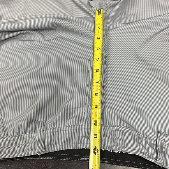 O’Neill hybrid, swim trunk flat front shorts subtle pinstripe gray 34 - Picture 14 of 15